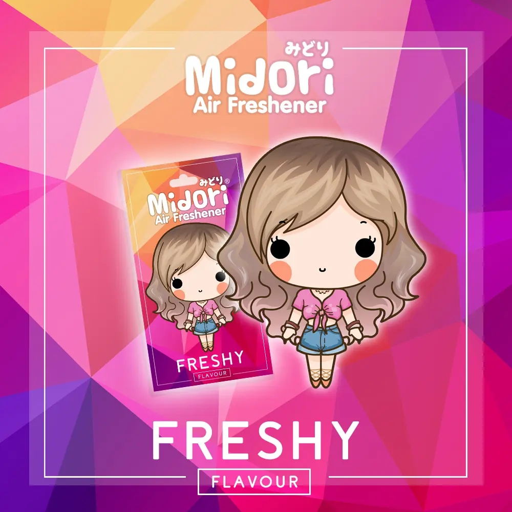 แผ่นน้ำหอม มิโดริ กลิ่น เฟรชชี่ (Midori Air Freshener Freshy)