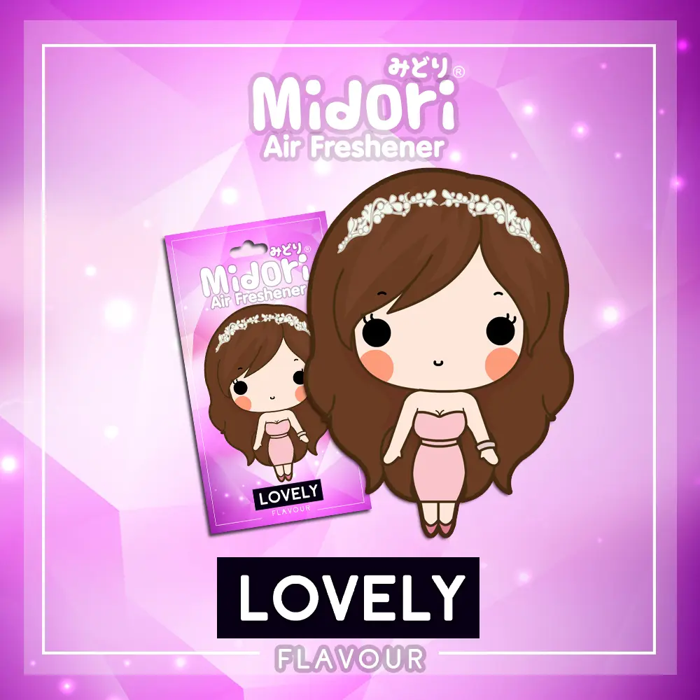 แผ่นน้ำหอม มิโดริ กลิ่น เลิฟลี่ (Midori Air Freshener Lovely)